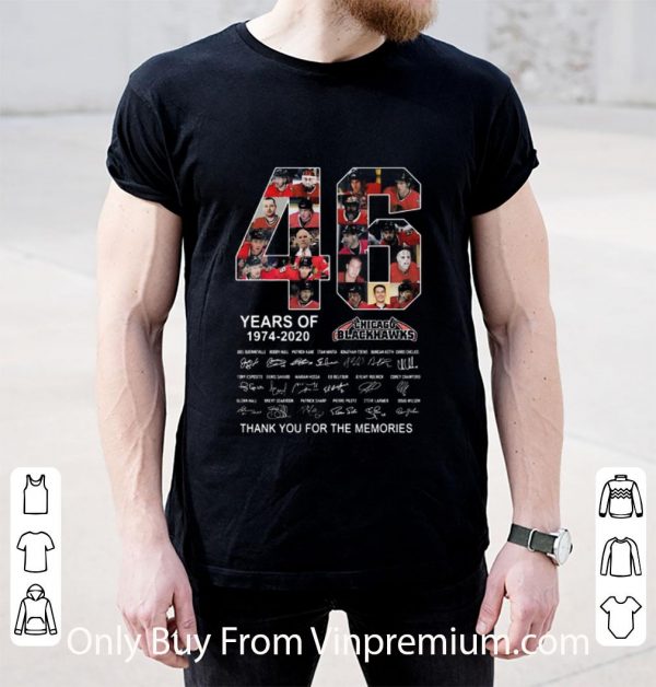 Official 46 Years Of 1974 2020 Chicago Blackhawks Signatures shirt