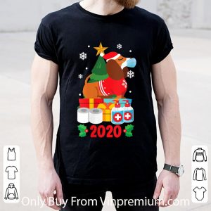 Hot Dachshund Face Mask Christmas Pajama shirt 1