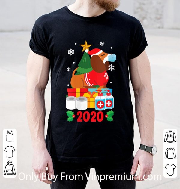 Hot Dachshund Face Mask Christmas Pajama shirt
