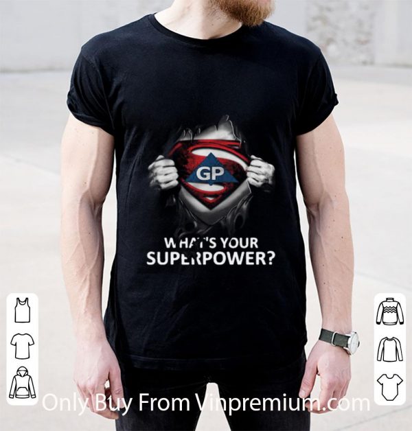 Premium Gp Logo Insides Me Superman What’s Your Superpower shirt
