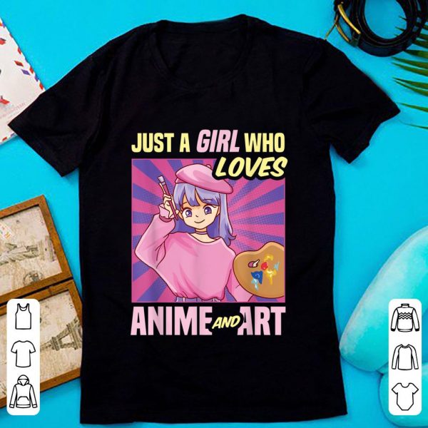 Hot Just A Girl Who Loves Anime And Art Drawing shirt