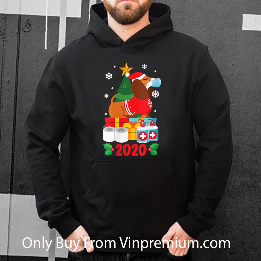 4992cf22 hot dachshund face mask christmas pajama shirt 4 - Hot Dachshund Face Mask Christmas Pajama shirt
