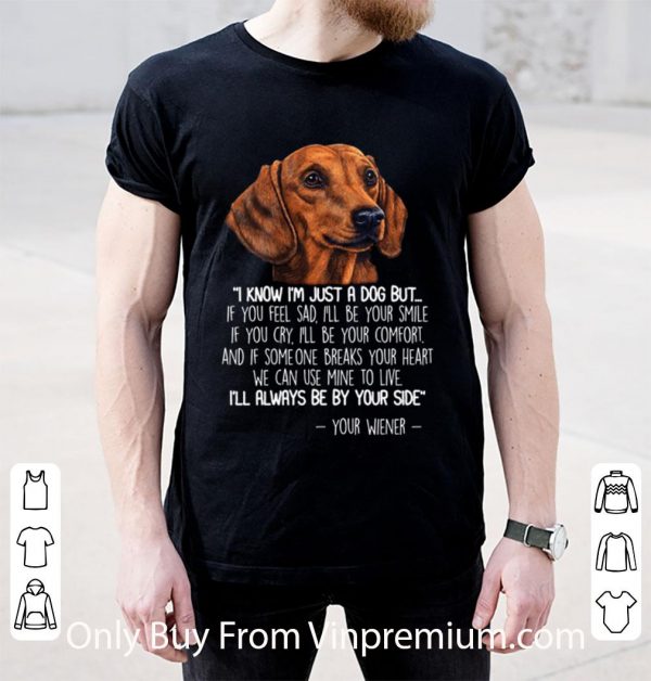 Nice I’m Know I’m Just A Dog But If You Feel Sad I’ll Be Your Smile Your Wiener shirt