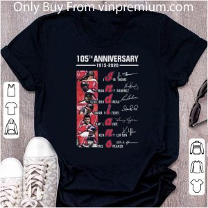 Top Cleveland Indians 105th Anniversary 1915-2020 Signatures shirt 1