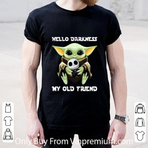 Premium Star Wars Baby Yoda Hug Jack Skellington Hello Darkness My Old Friend shirt 1