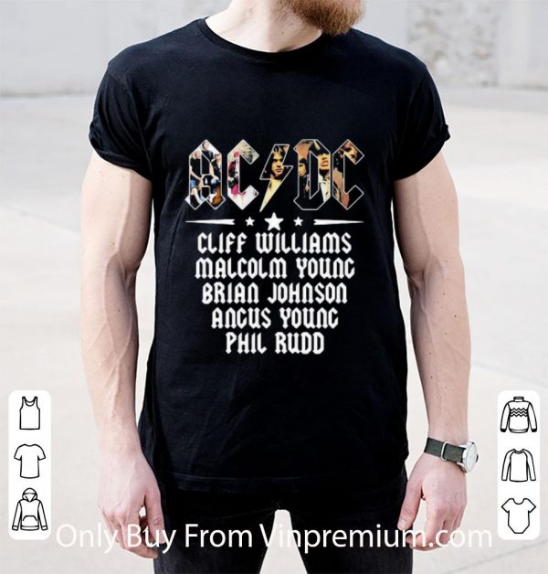 Original Acdc Band Cliff Williams Malcolm Young Brian Johnson Angus Young shirt