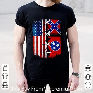 Original Tennessee Mississippi And Usa Flag 4th Of July Independence Day shirt 1