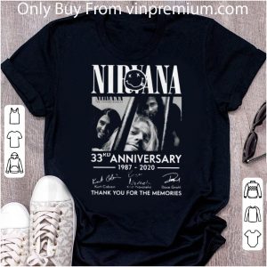 Pretty The Nirvana 33rd Anniversary 1987 2020 Thank You For The Memories Signatures shirt 1