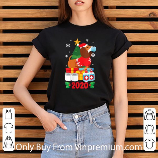 Hot Dachshund Face Mask Christmas Pajama shirt