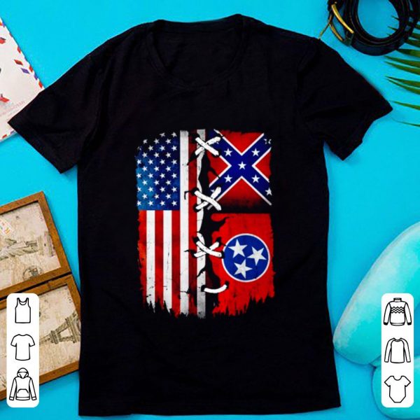 Original Tennessee Mississippi And Usa Flag 4th Of July Independence Day shirt