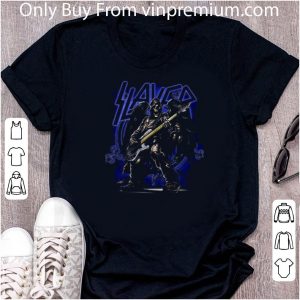 Hot Slayer Band Skeleton Wings Playing Guitar shirt 1