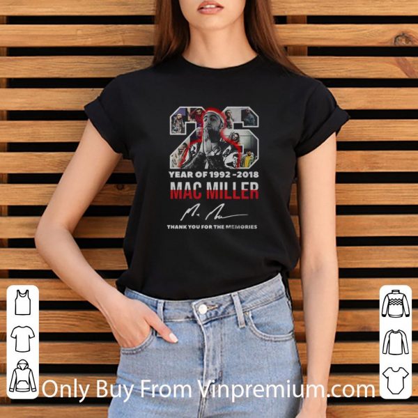 Great 26 Year Of 1992-2018 Mac Miller Signature shirt