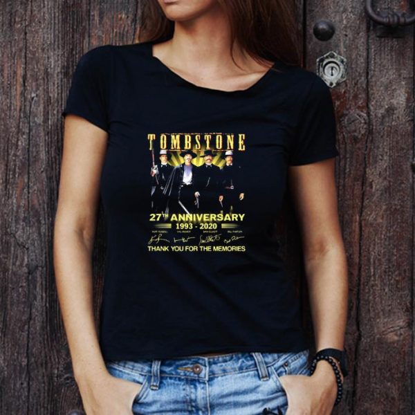 Pretty Tombstone 27th Anniversary 1993 2020 Thank You For The Memories Signatures Light shirt
