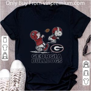Nice Charlie Brown And Snoopy Georgia Bulldogs Football shirt 1
