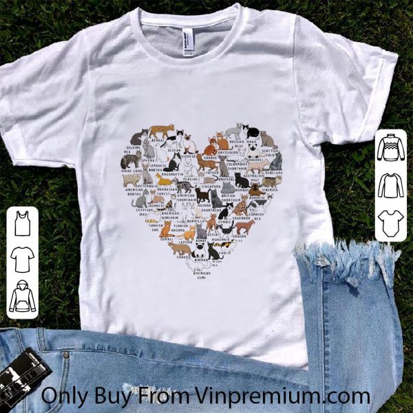 Original Cats Heart Shaped Cat Lovers shirt