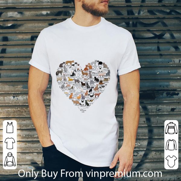 Original Cats Heart Shaped Cat Lovers shirt