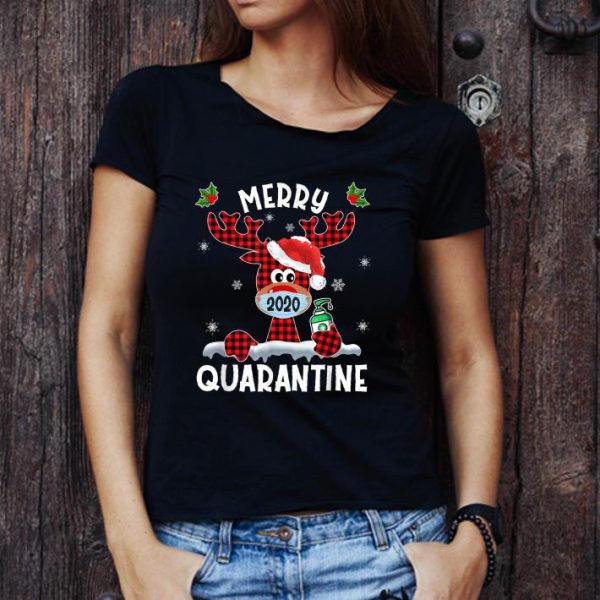 Great Merry Quarantine Christmas 2020 Reindeer Mask shirt