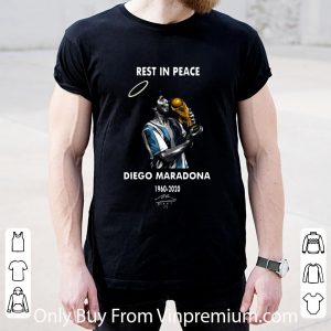 Hot Rest In Peace Legend Diego Maradona 1960-2020 Signature shirt 1