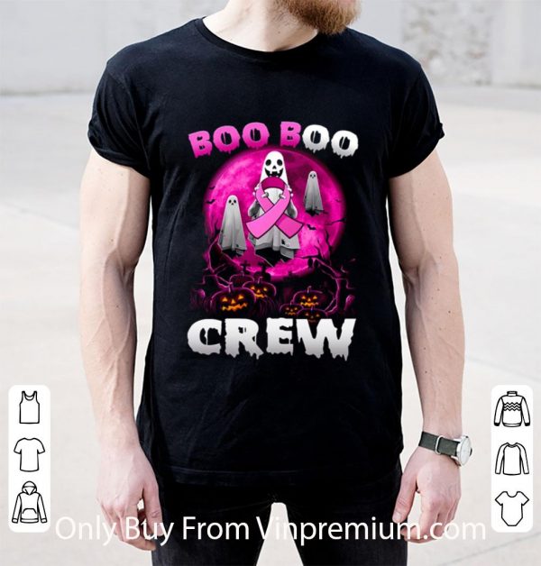Nice Halloween Breast Cancer Awareness Boo Boo Crew shirt