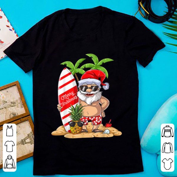 Original Christmas In July Santa Hawaiian Surfing Sunglass Pineapple shirt