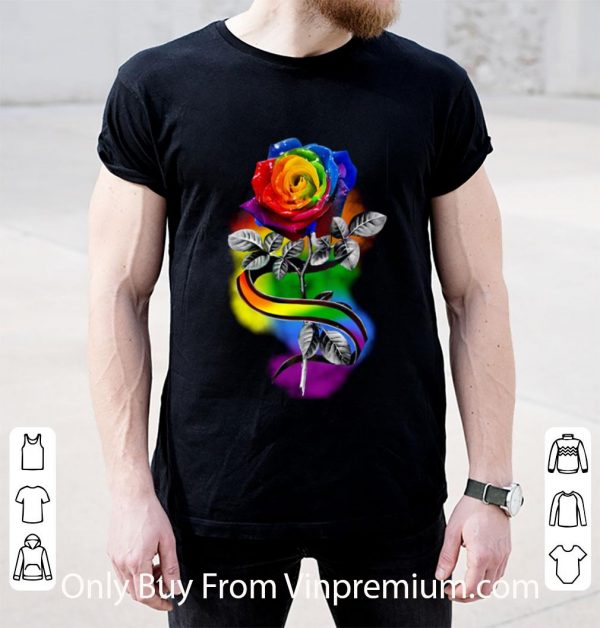 Original Lgbt Rose Flower Love Is Love shirt