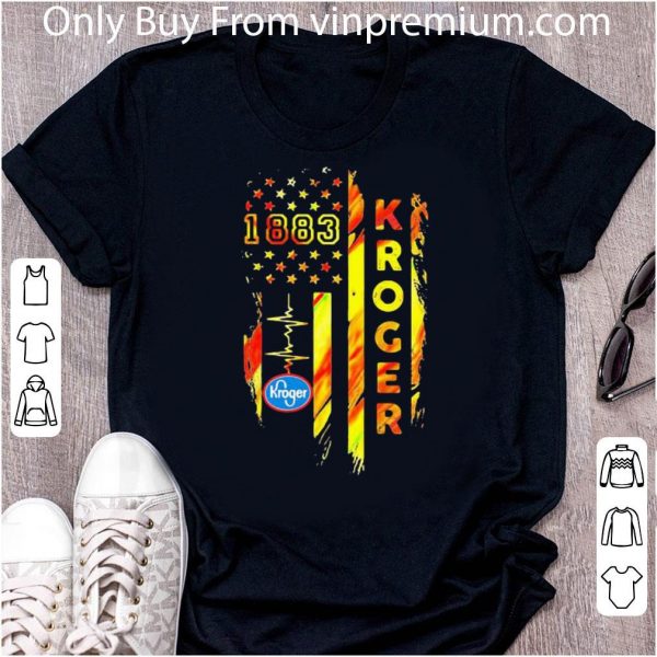 Great 1883 Kroger Heartbeat American Flag 4th Of July Independence Day shirt