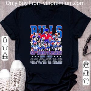 Top Buffalo Bills 60th Anniversary 1960 2020 Thank You For The Memories Signatures shirt 1