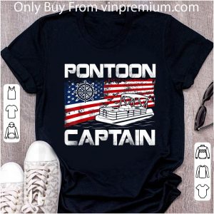 Awesome Pontoon Captain American Flag shirt