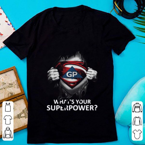 Premium Gp Logo Insides Me Superman What’s Your Superpower shirt