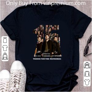 Official 15 Supernatural 2005-2020 15 Seasons 327 Episodes Thank For The Memories shirt 1