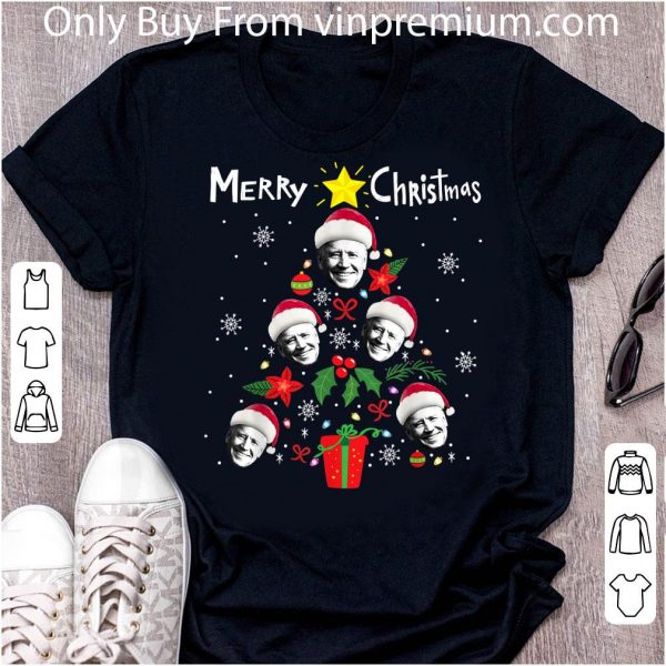 Top Joe Biden Christmas Tree Ornament President 46 Merry Christmas shirt