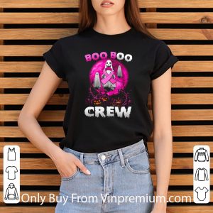 Nice Halloween Breast Cancer Awareness Boo Boo Crew shirt 2