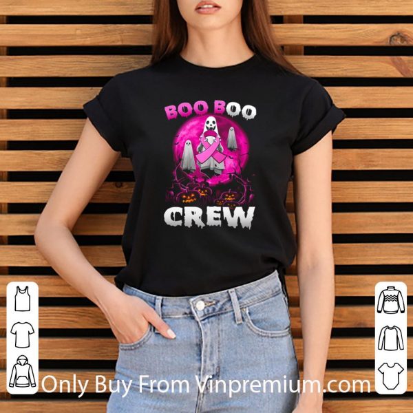 Nice Halloween Breast Cancer Awareness Boo Boo Crew shirt