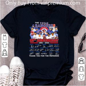 Hot The Texas Rangers 60th Anniversary 1961-2020 Signatures shirt 1