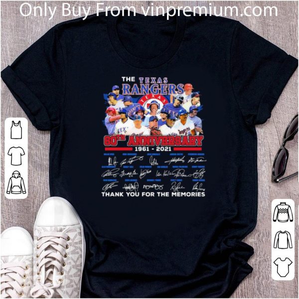 Hot The Texas Rangers 60th Anniversary 1961-2020 Signatures shirt