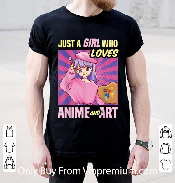 Hot Just A Girl Who Loves Anime And Art Drawing shirt