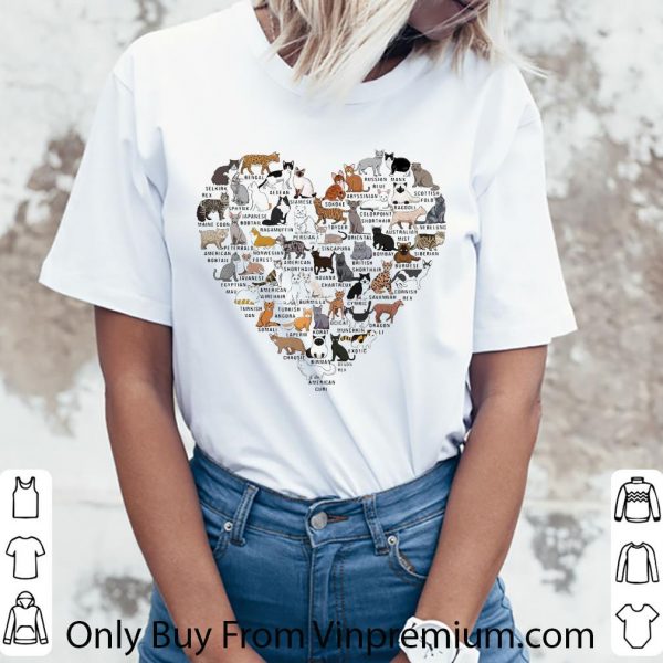 Original Cats Heart Shaped Cat Lovers shirt