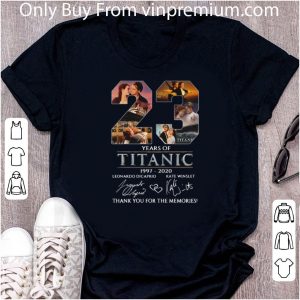 Great 23 Years Of Titanic 1997-2020 Signatures Leonardo Dicaprio Kate Winslet shirt 1