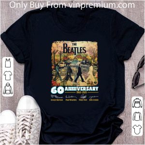 Premium Flowers The Beatles Abbey Road 60th Anniversary 1960-2020 Signatures shirt 1