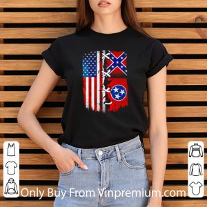Original Tennessee Mississippi And Usa Flag 4th Of July Independence Day shirt 2