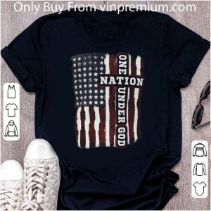 Pretty One Nation Under God American Flag shirt 1