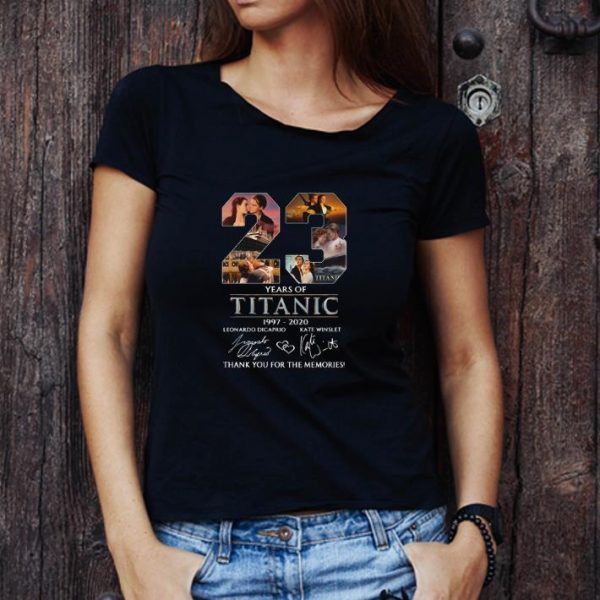 Great 23 Years Of Titanic 1997-2020 Signatures Leonardo Dicaprio Kate Winslet shirt