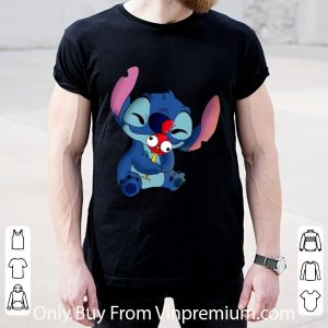 Premium Disney Stitch Hug Chicken Hei Hei shirt 1