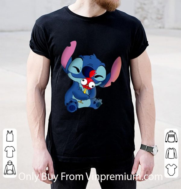 Premium Disney Stitch Hug Chicken Hei Hei shirt