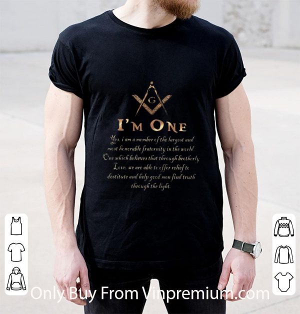 Premium Freemasonry Symbol Square And Compasses I’m One shirt