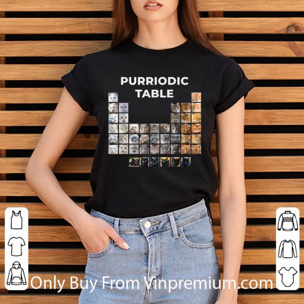 Official Cat Novelty Purriodic Table shirt