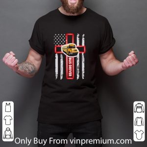 Awesome Cross Bus Driver American Flag shirt 2