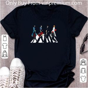 Original The Beatles And Halloween Horror Characters Abbrey Road shirt 1