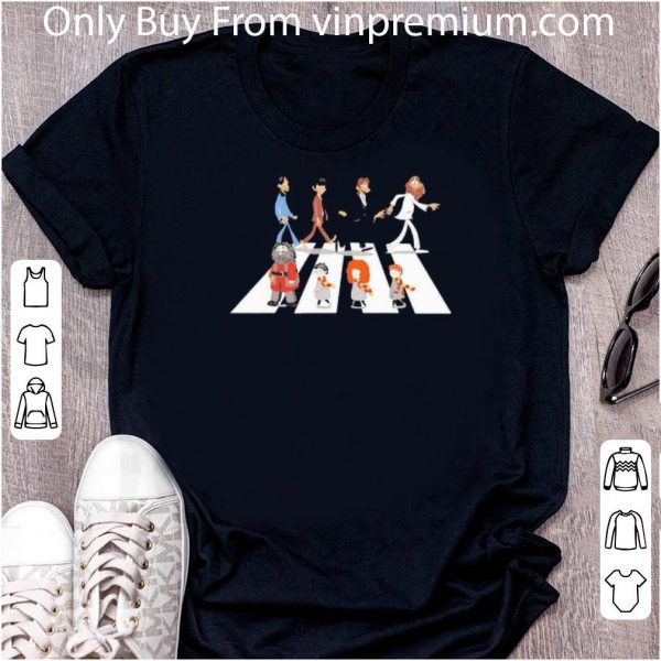 Awesome The Beatles And Harry Potter Characters Abbey Road shirt