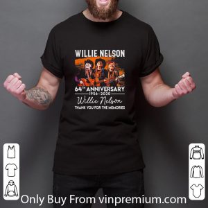 Pretty Willie Nelson 64th Anniversary 1956 2020 Thank You For The Memories Guitar shirt 2